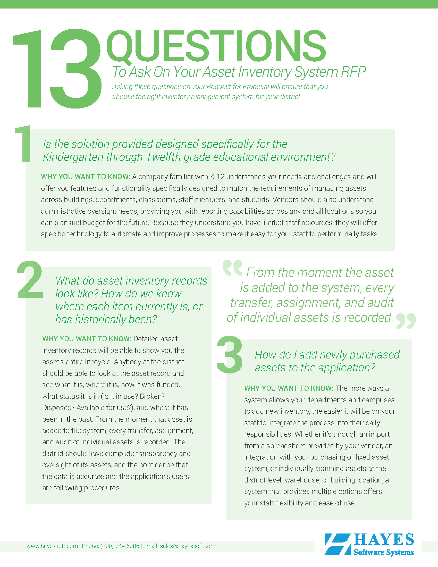 13 questions to ask on your asset inventory system rfp hayes asset inventory